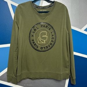 Karl Lagerfeld Paris olive logo top size M